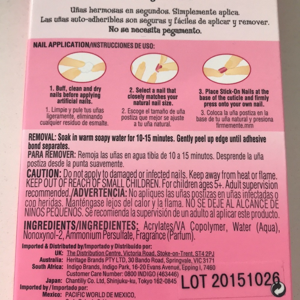 Fing’rs Girlie Nails 24 Stick-On Nails New In Packaging - Picture 6 of 7